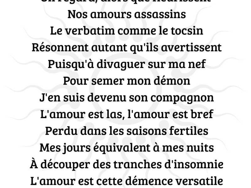 (Poésie) Pour l&rsquo;amour de&nbsp;l&rsquo;art