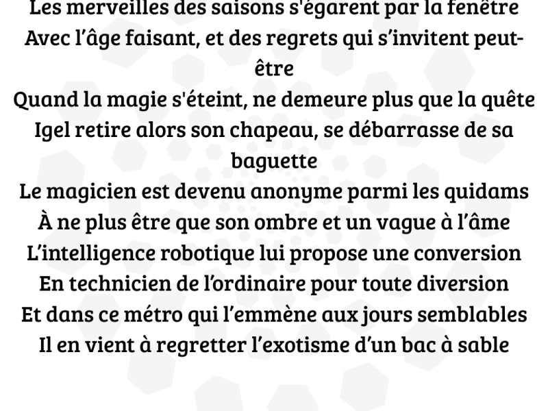 (Poésie) : Il fut un&nbsp;magicien